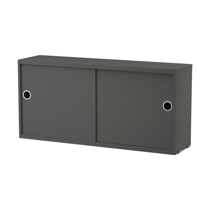 Cabinet con puertas correderas String - Gris oscuro, 78x20 cm - String