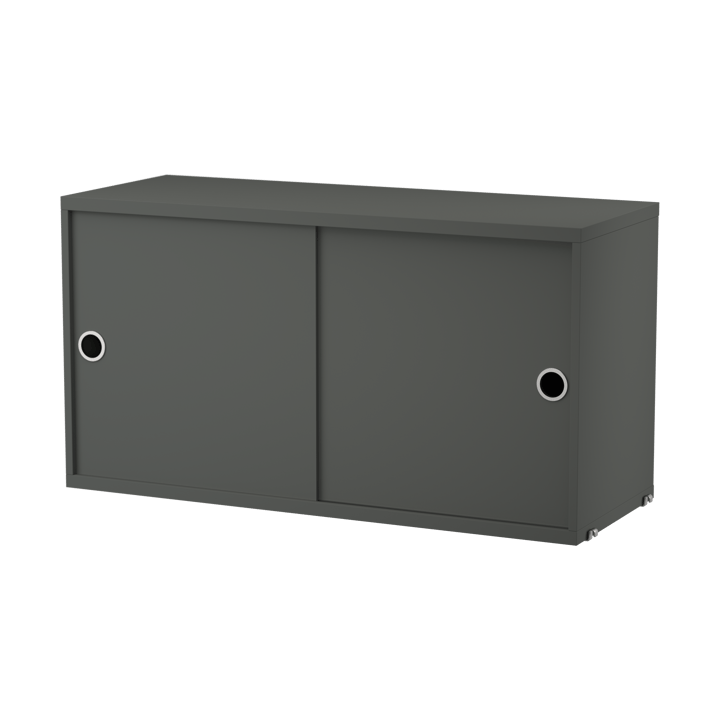 Cabinet con puertas correderas String - Gris oscuro, 78x30 cm - String