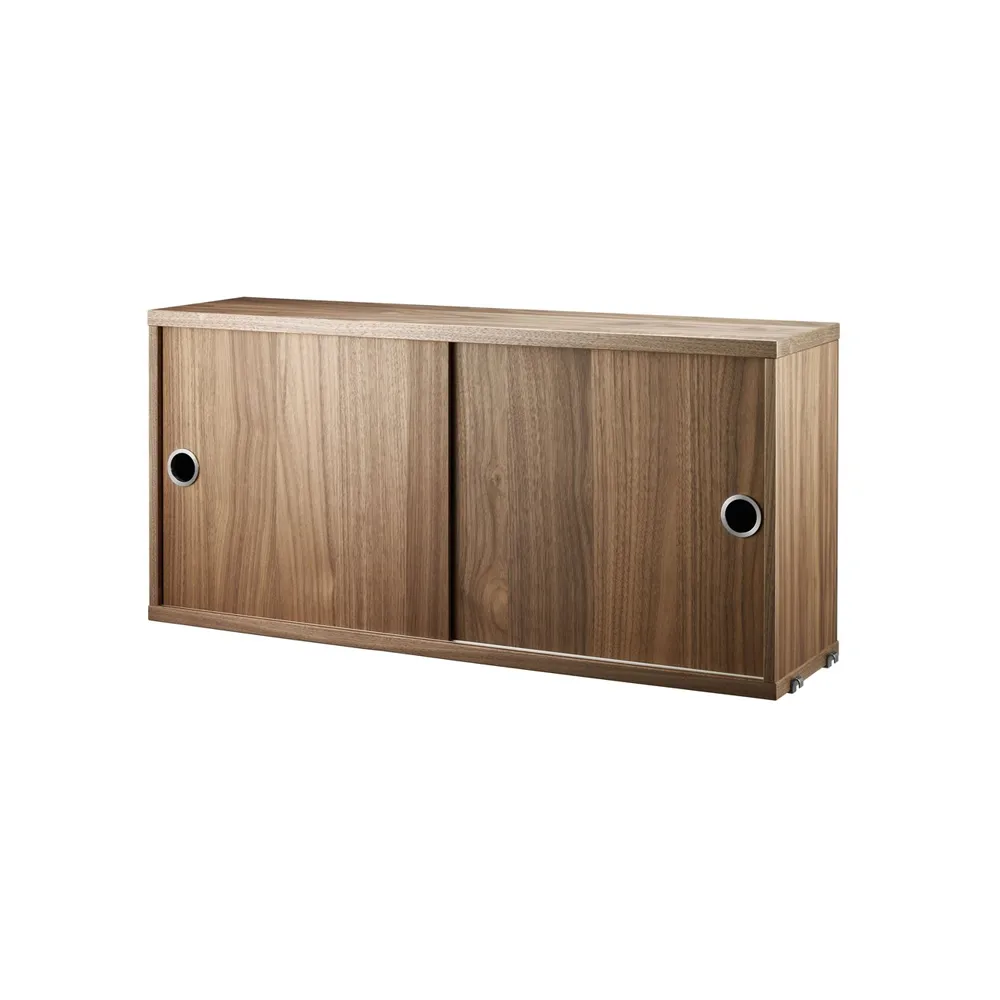 Cabinet con puertas correderas String, Nogal, 78x20 cm String