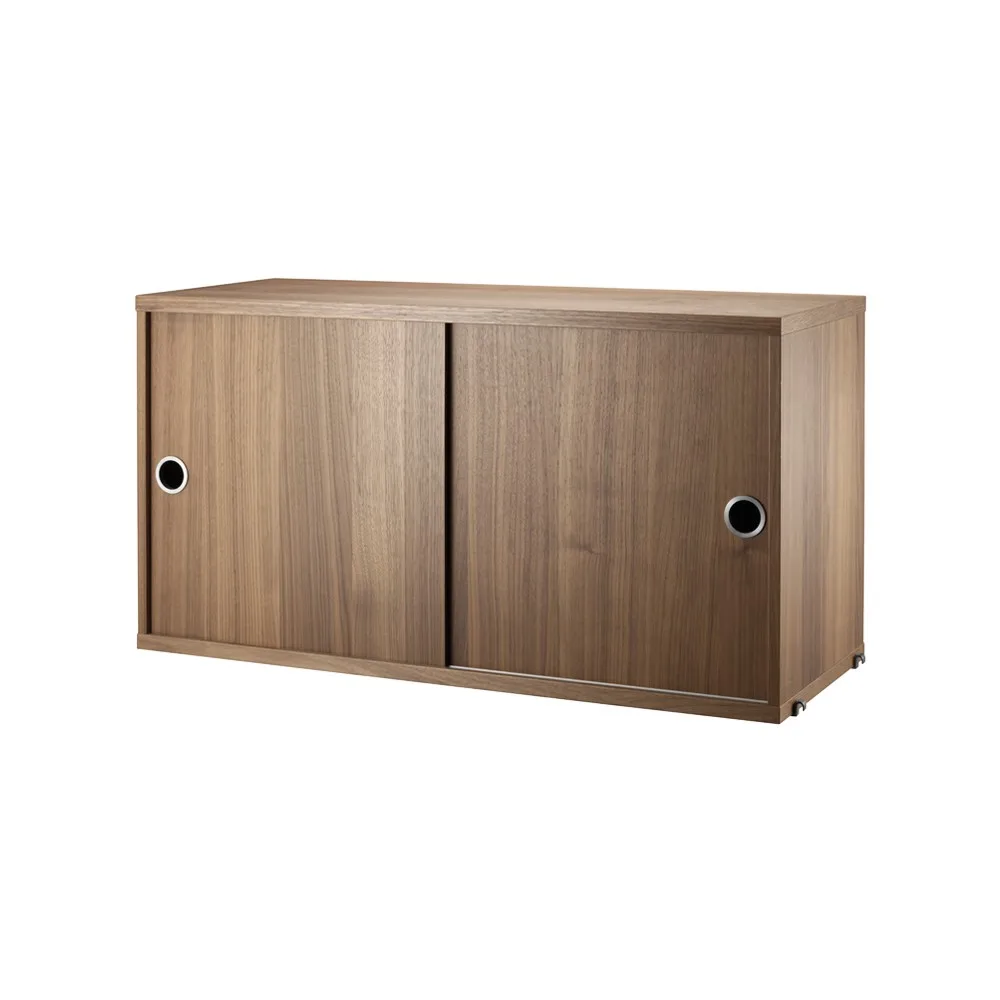 Cabinet con puertas correderas String, Nogal, 78x30 cm String