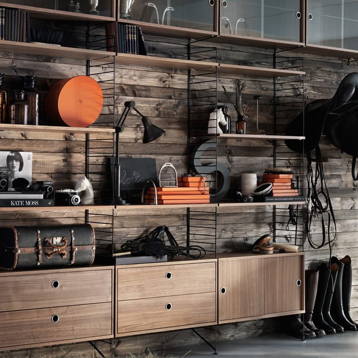 Cabinet con puertas correderas String, Nogal, 78x30 cm String