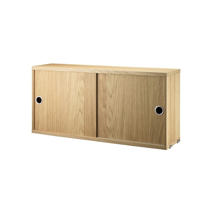 Cabinet con puertas correderas String - Roble, 78x20 cm - String