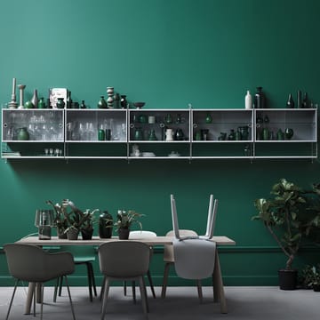 Cabinet vitrina con puertas correderas de cristal String 78 cm - Gris - String