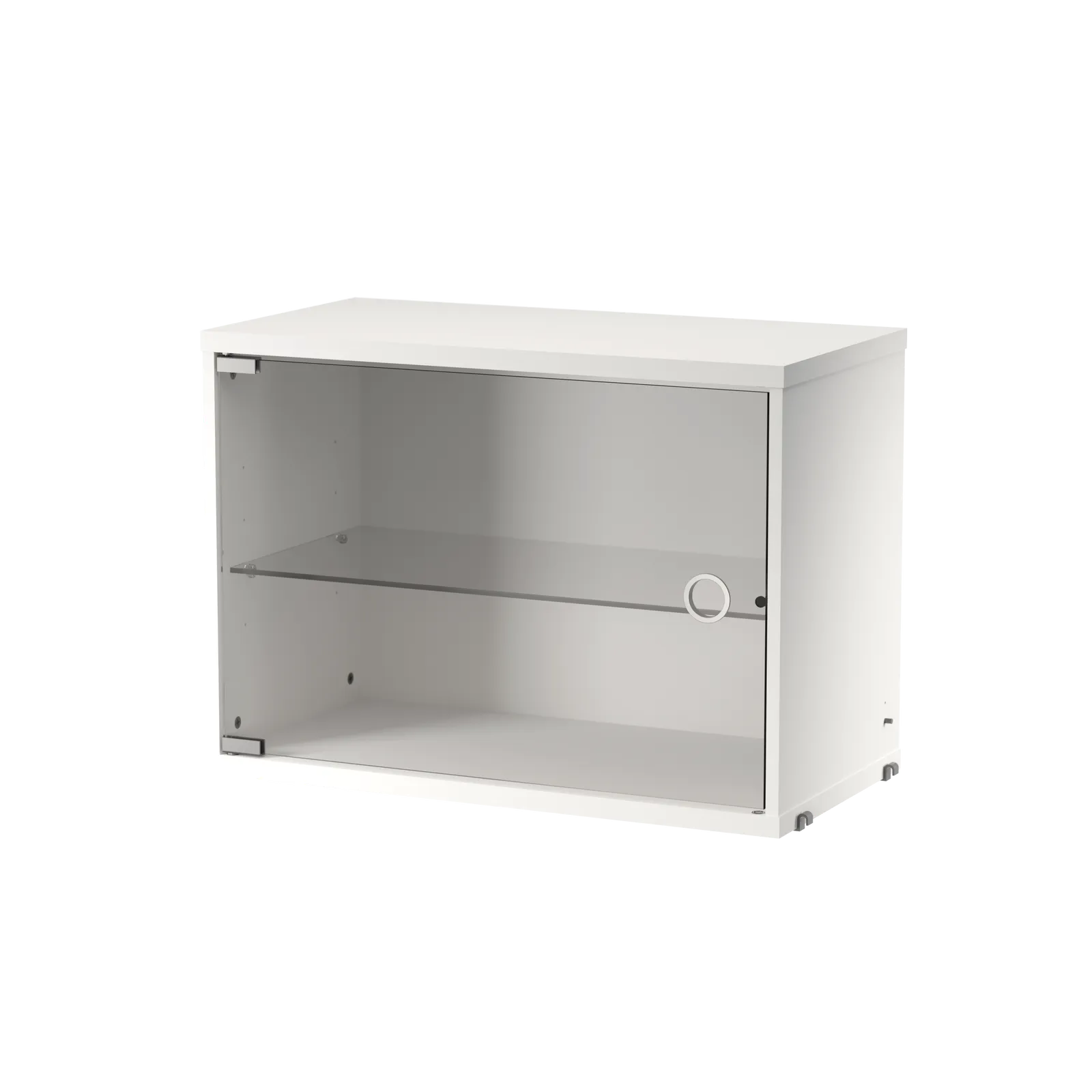 Cabinet vitrina con puertas correderas de cristal String, Blanco, 58x30 cm String