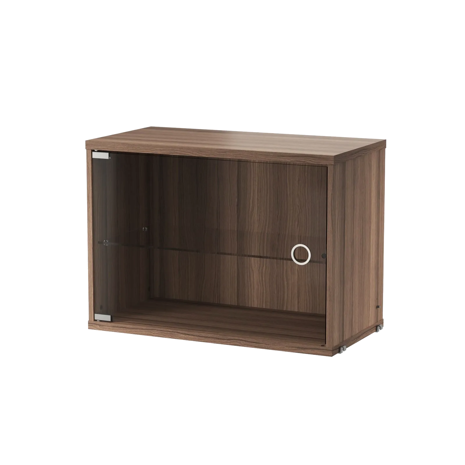 Cabinet vitrina con puertas correderas de cristal String, Nogal, 58x30 cm String