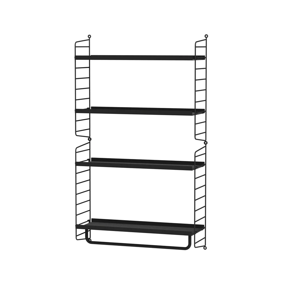 Cocina String negro - Combinación D,  String
