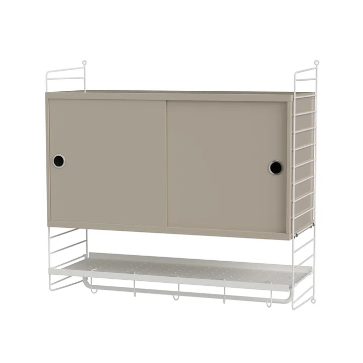Dormitorio String beige y blanco - Combinación F - String