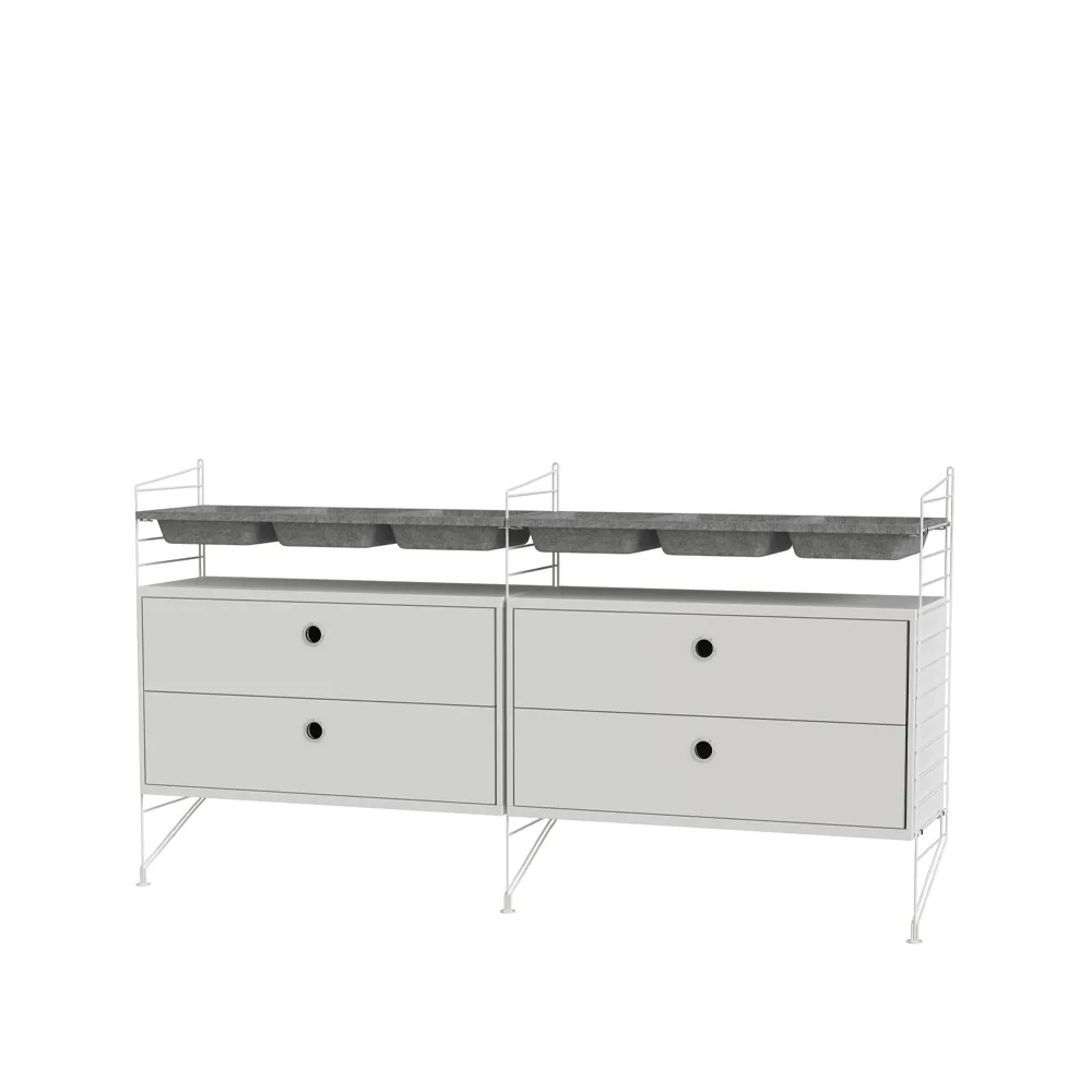 Dormitorio String blanco - Combinación G,  String