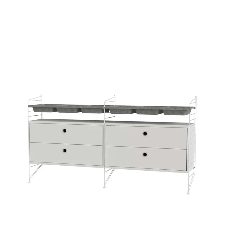 Dormitorio String blanco - Combinación G - String