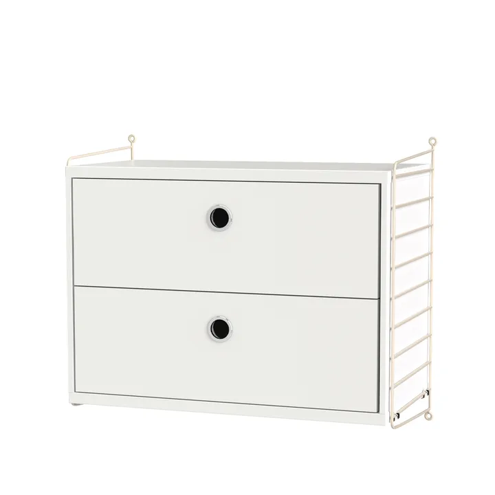 Dormitorio String blanco y beige - Combinación A - String