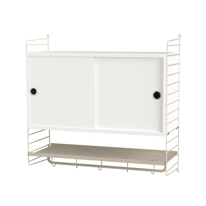 Dormitorio String blanco y beige - Combinación F - String