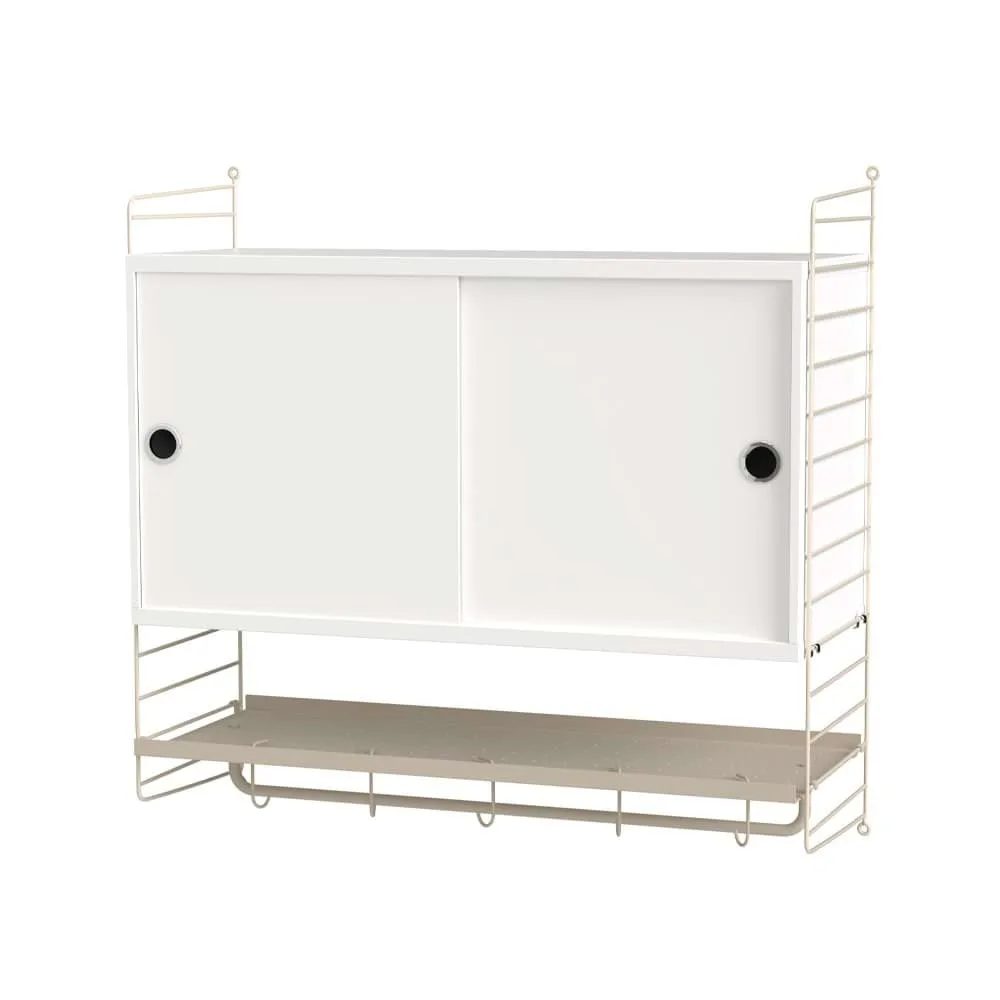 Dormitorio String blanco y beige - Combinación F String