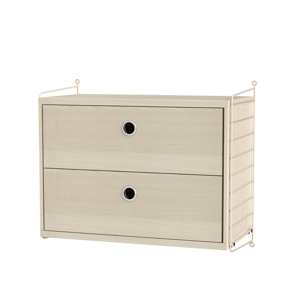 Dormitorio String fresno y beige - Combinación A,  String