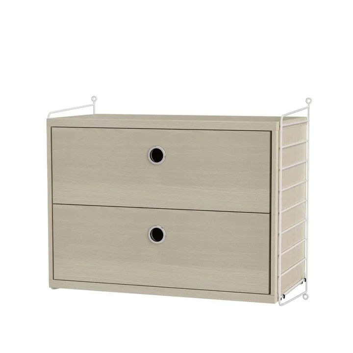 Dormitorio String fresno y blanco - Combinación A - String