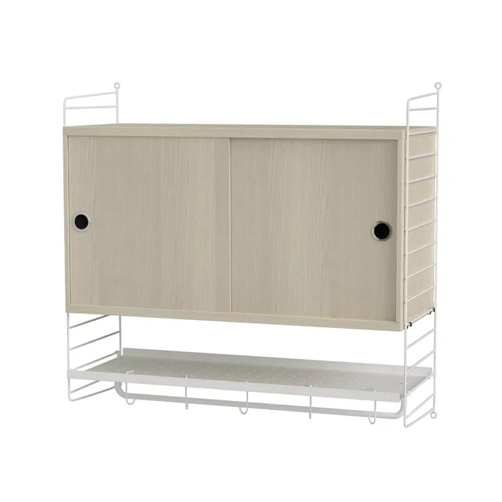Dormitorio String fresno y blanco - Combinación F - String