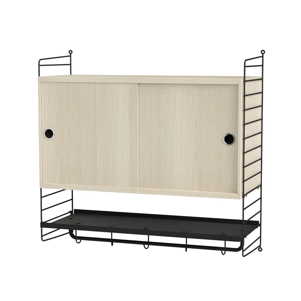 Dormitorio String fresno y negro - Combinación F,  String