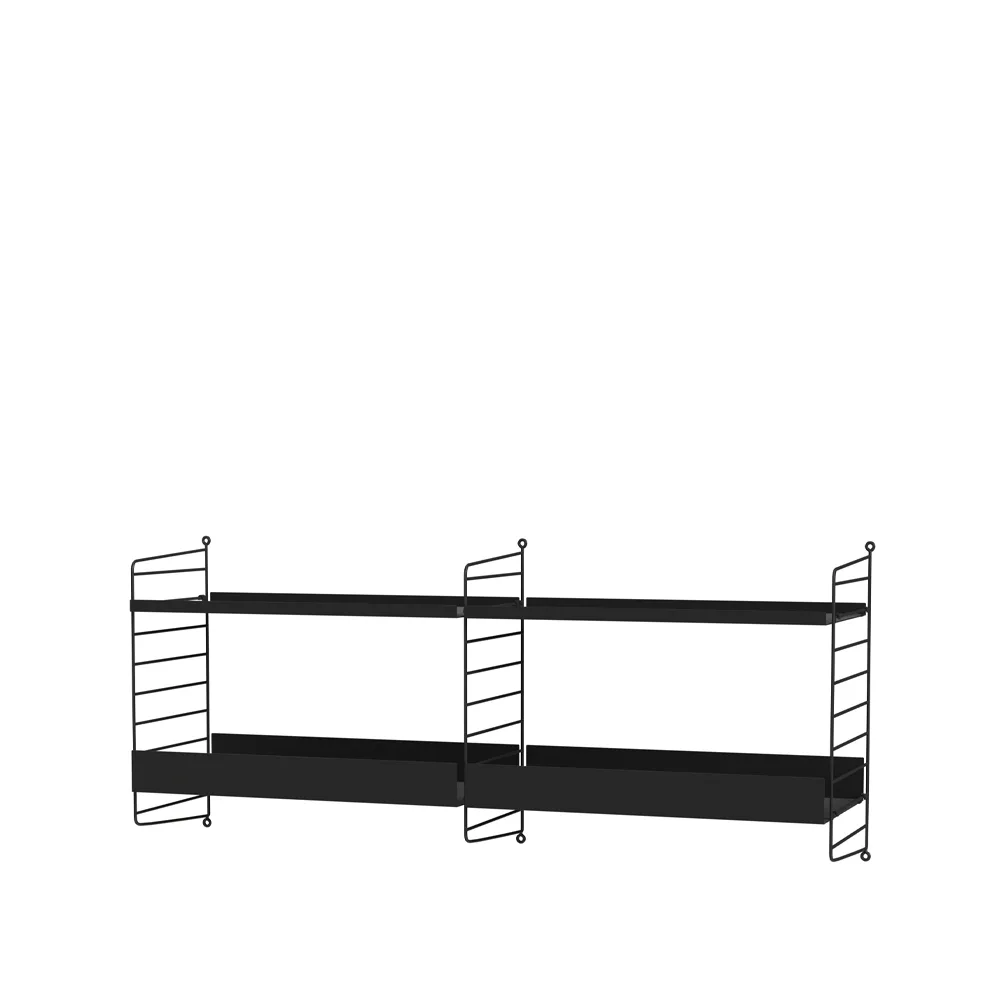 Dormitorio String negro - Combinación B,  String
