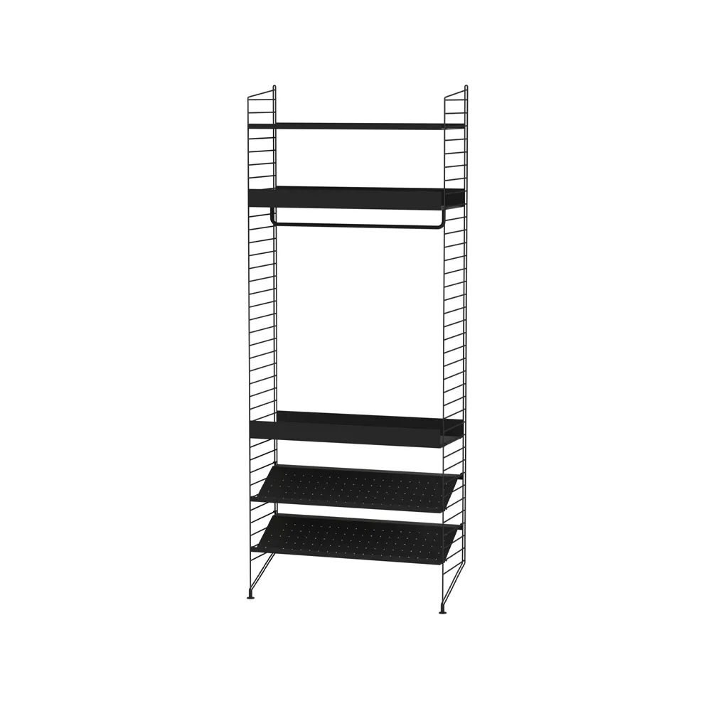 Dormitorio String negro - Combinación D,  String