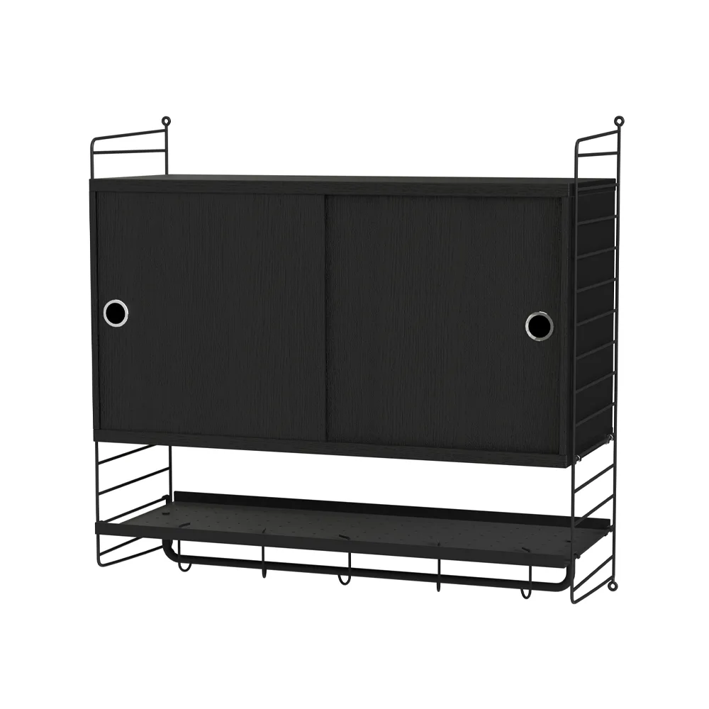 Dormitorio String negro - Combinación F,  String