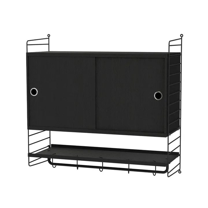 Dormitorio String negro - Combinación F - String