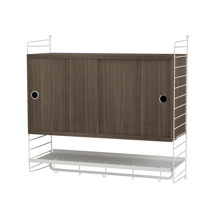 Dormitorio String nogal y blanco - Combinación F - String