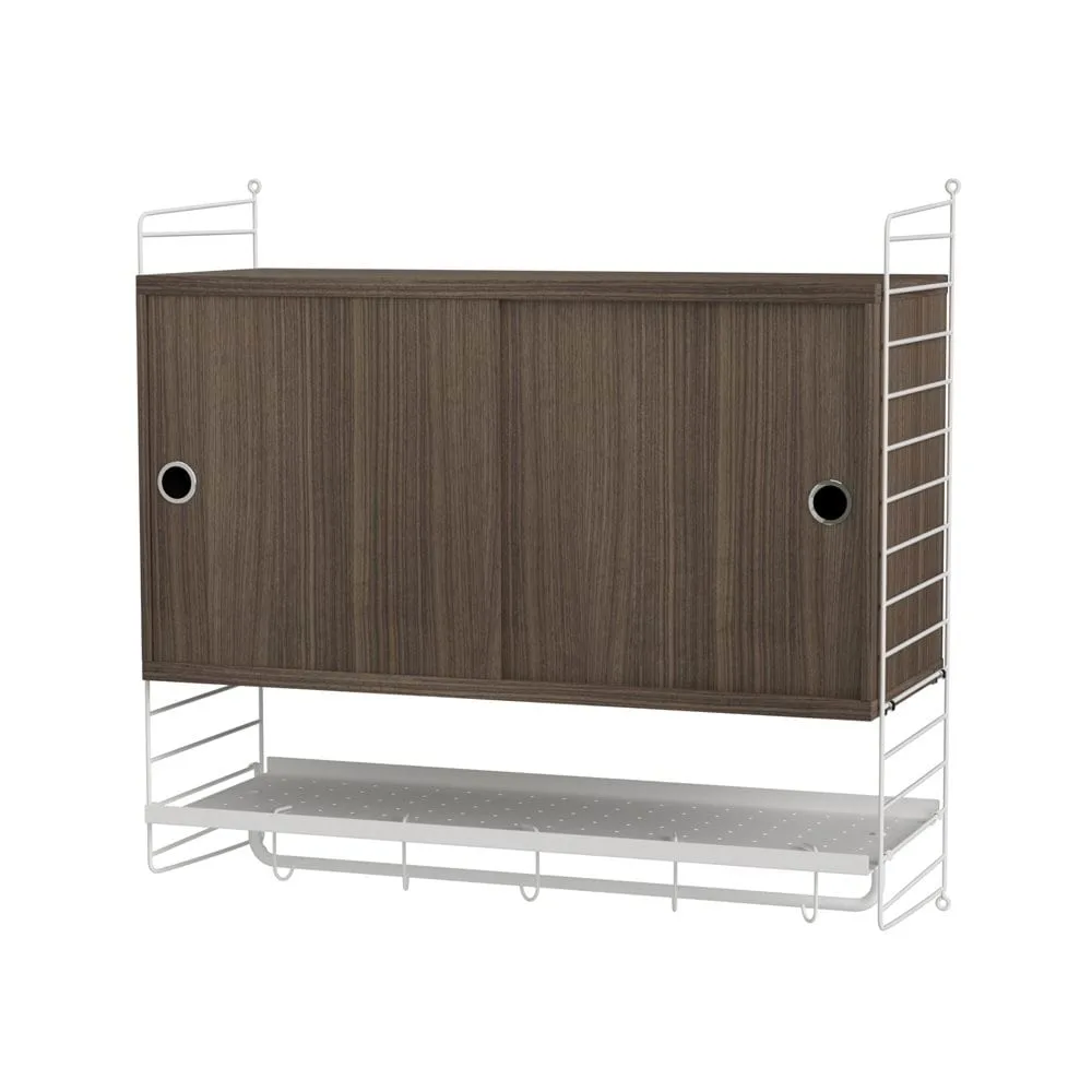 Dormitorio String nogal y blanco - Combinación F String