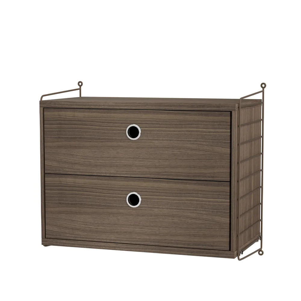 Dormitorio String nogal y marrón - Combinación A,  String