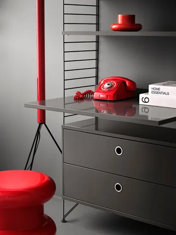 Escritorio String - Gris oscuro, 78x58 cm - String