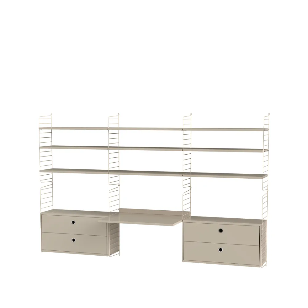 Espacio de trabajo String beige - Combinación F,  String