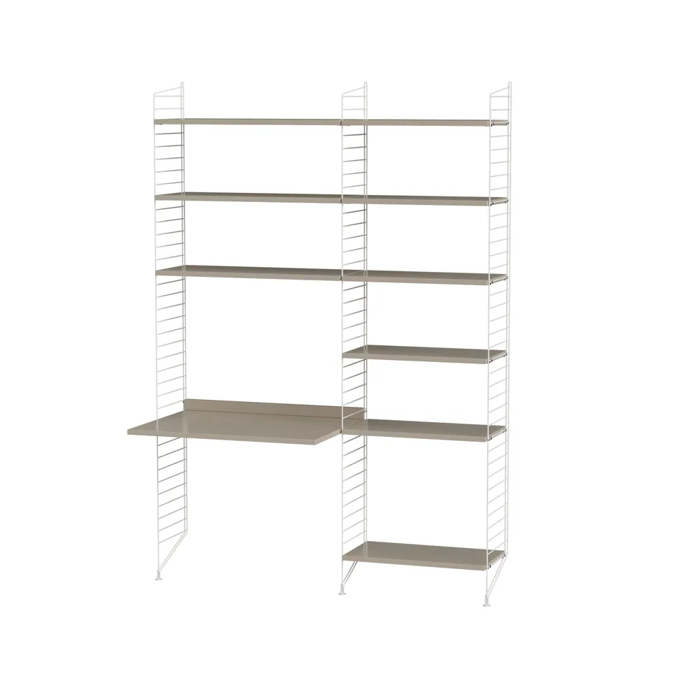 Espacio de trabajo String beige y blanco - Combinación B String