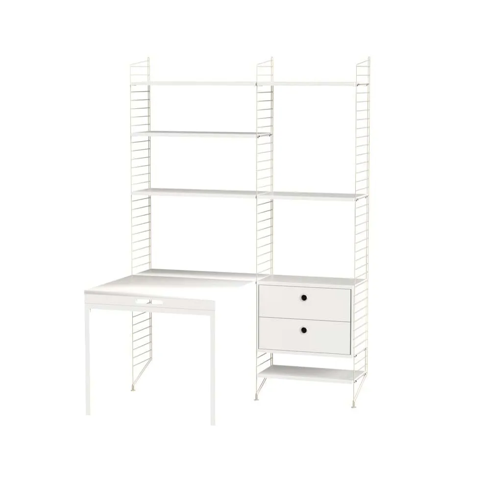 Espacio de trabajo String blanco y beige - Combinación E String