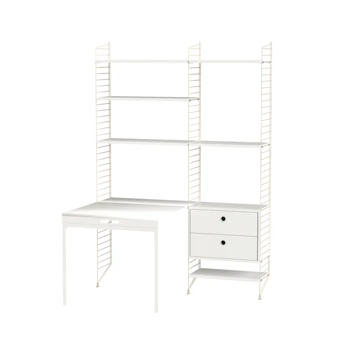 Espacio de trabajo String blanco y beige - Combinación E - String
