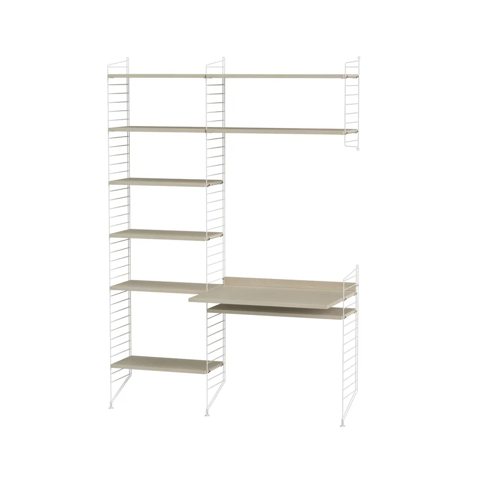 Espacio de trabajo String fresno y blanco - Combinación G,  String