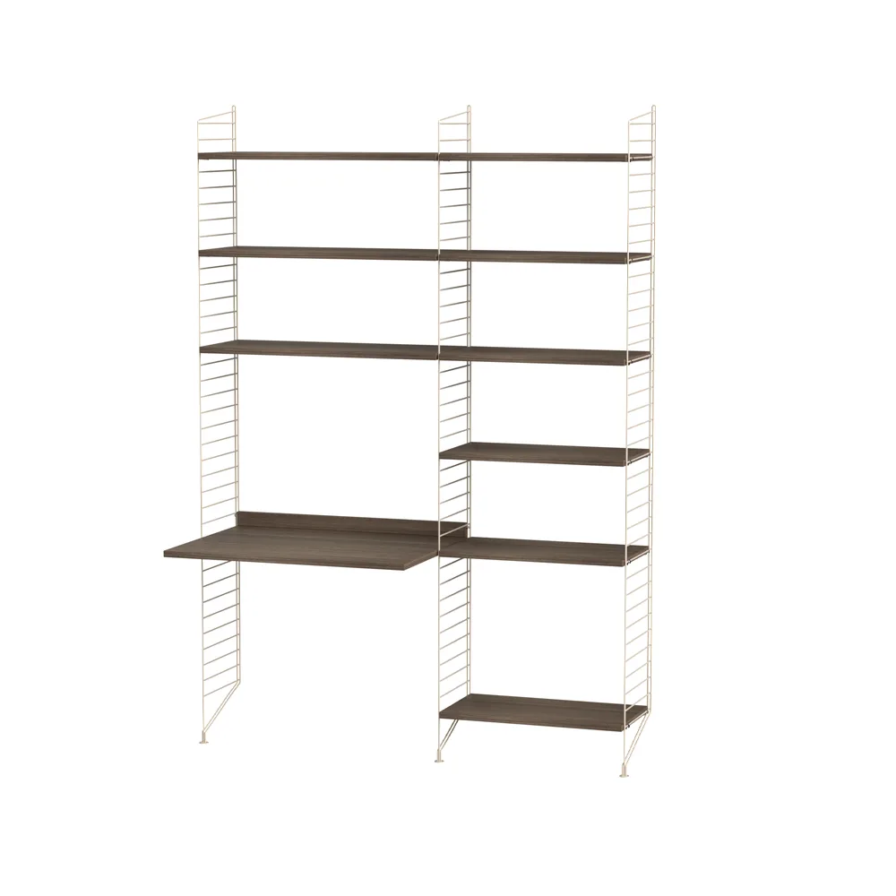 Espacio de trabajo String nogal y beige - Combinación B String