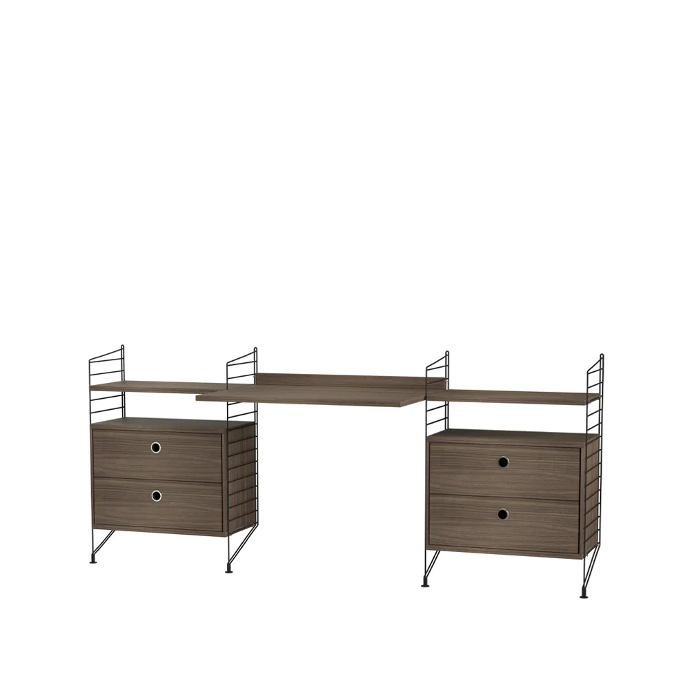 Espacio de trabajo String nogal y negro - Combinación C String