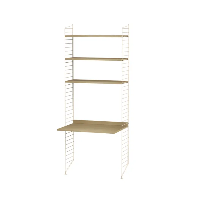 Espacio de trabajo String roble y beige - Combinación A - String