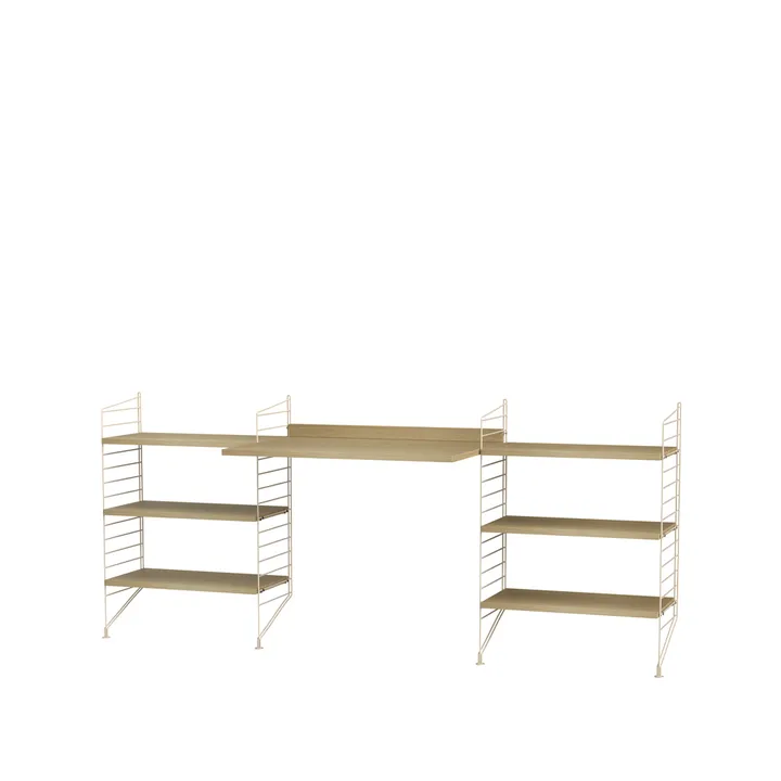 Espacio de trabajo String roble y beige - Combinación D - String