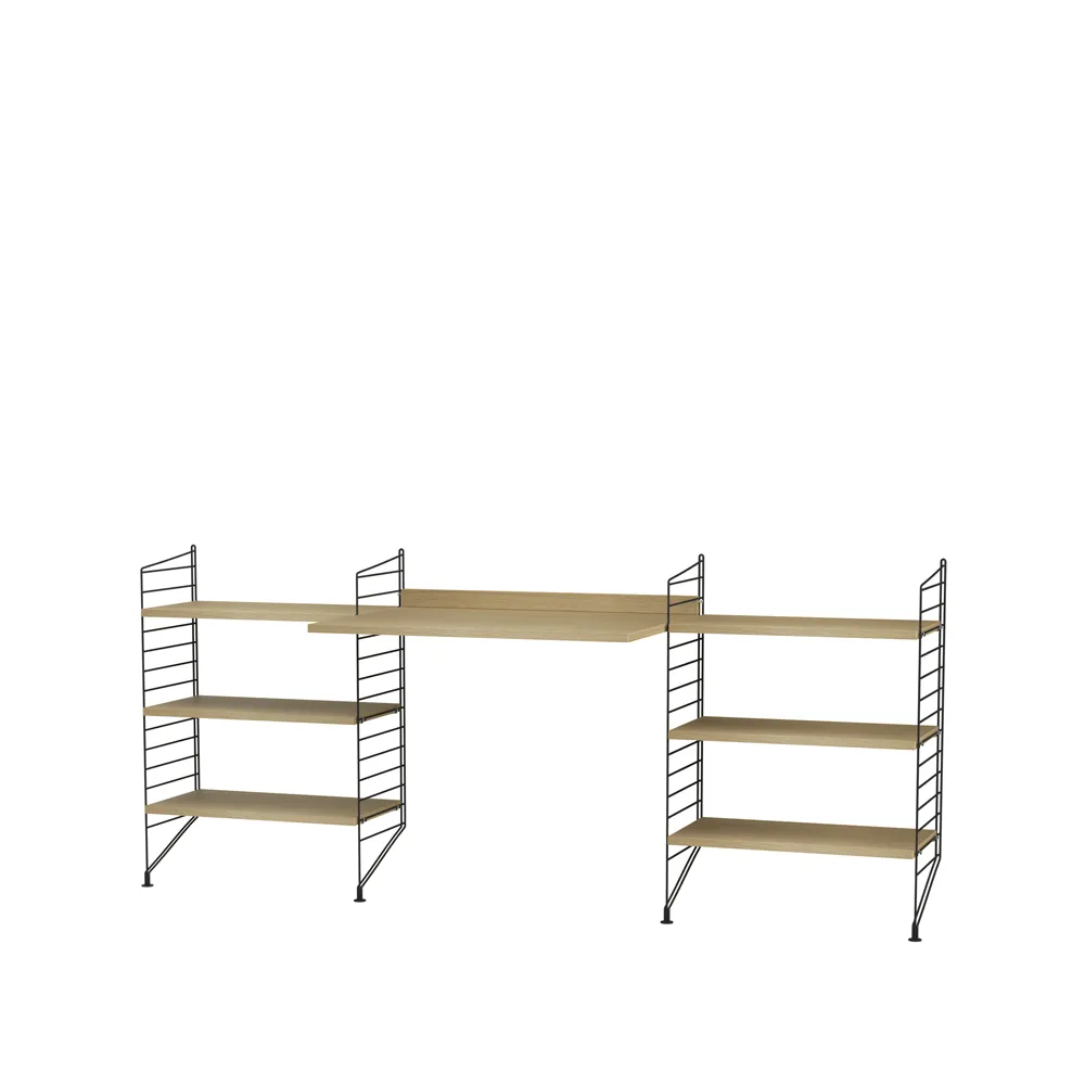 Espacio de trabajo String roble y negro - Combinación D String