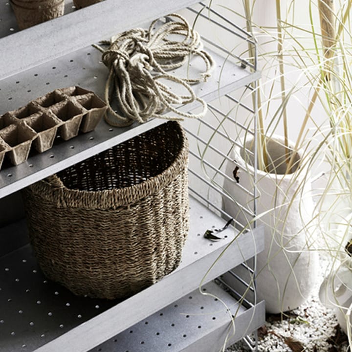 Estante galvanizado String Outdoor, Galvanizado-58x30 cm-borde alto String