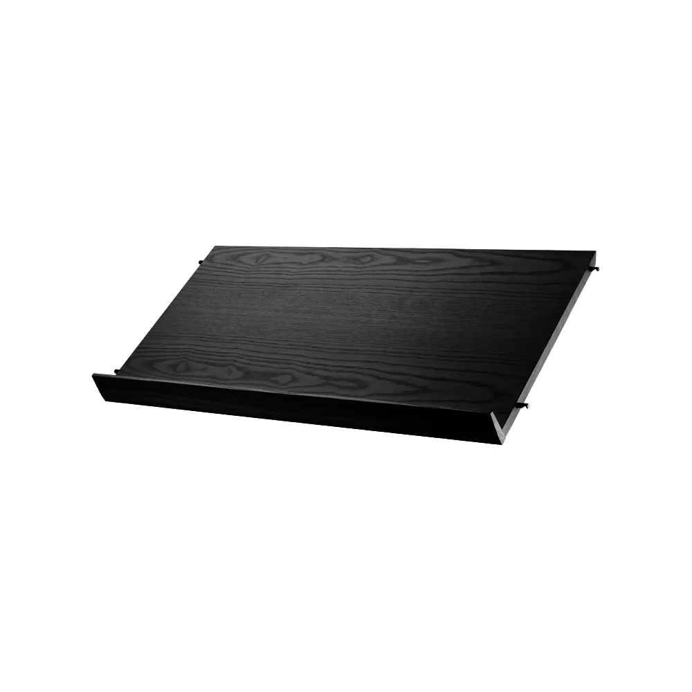 Estante para revistero String madera, Fresno teñido de negro, 78x30 cm String