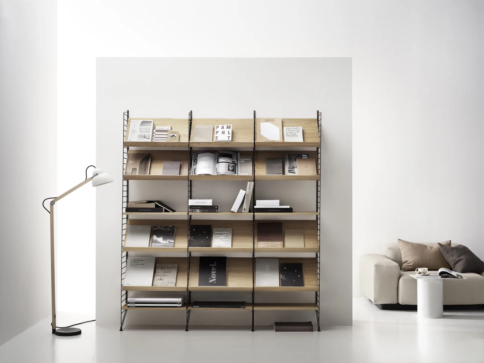 Estante para revistero String madera, Roble, 58x30 cm String