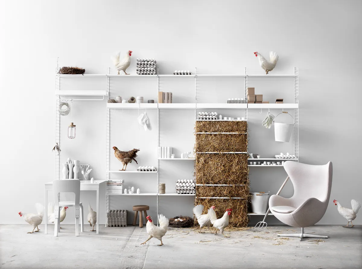 Estante String, Blanco, 78x30 cm, paquete de 3 String