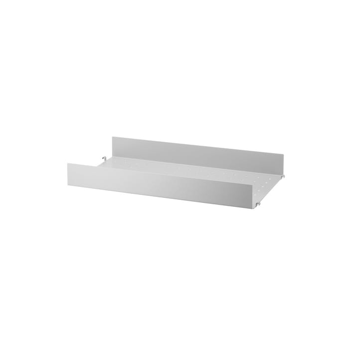 Estante String metal, Gris, 58x30 cm, borde alto String