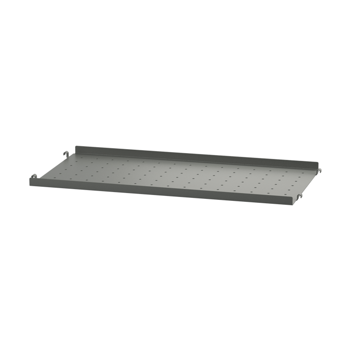 Estante String metal - Gris oscuro, 58x20 cm, borde bajo - String