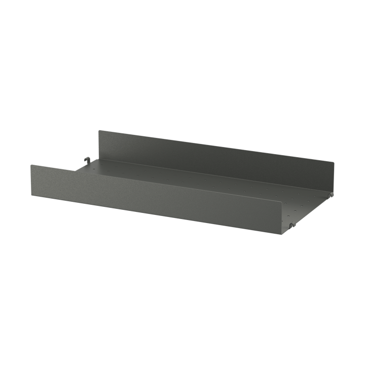 Estante String metal - Gris oscuro, 58x30 cm, borde alto - String