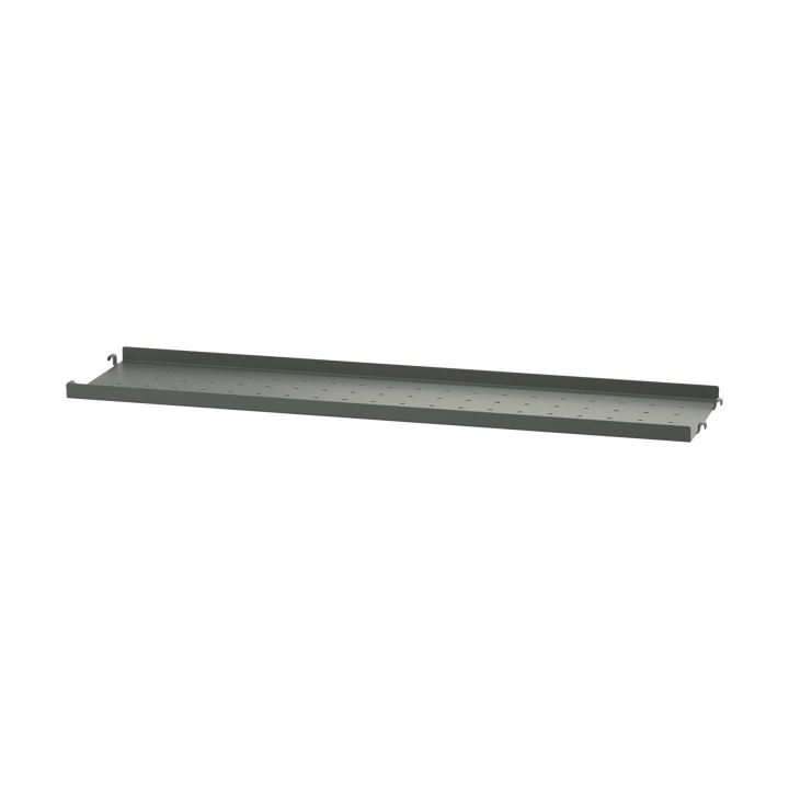 Estante String metal - Gris oscuro, 78x20 cm, borde bajo - String