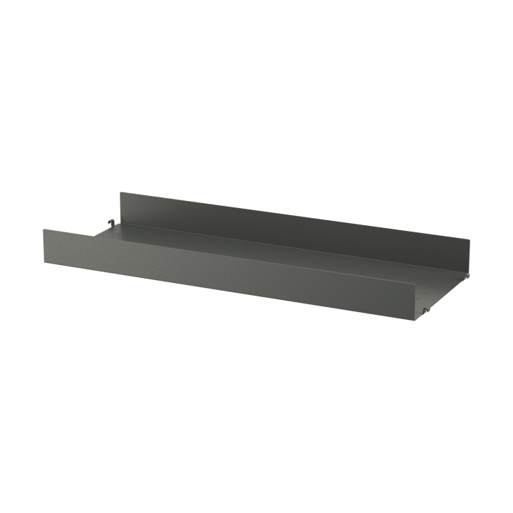Estante String metal - Gris oscuro, 78x30 cm, borde alto - String