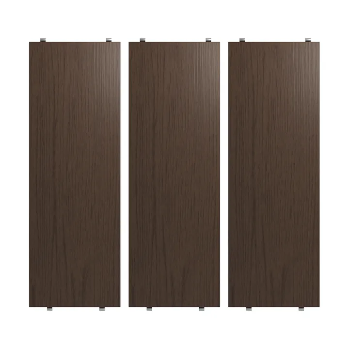 Estante String - Roble oscuro, 58x20 cm, pack de 3 - String
