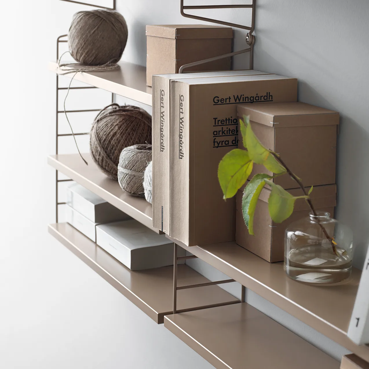 Estantería String Pocket beige, Beige String