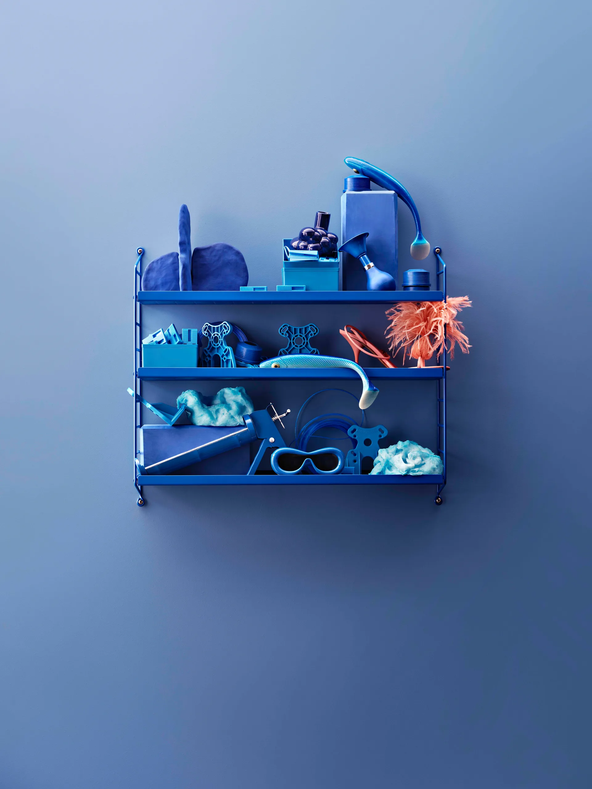 Estantería String Pocket metal, Azul String